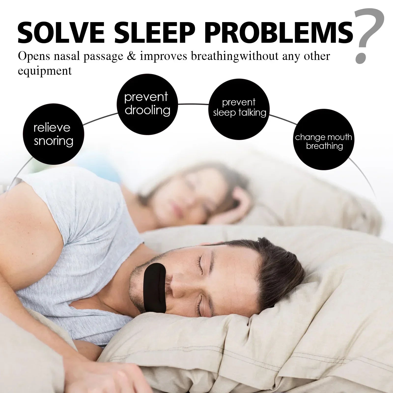 Stop Snoring Patch Nose Breathing Correction Improve Sleeping Promoting Better Breath Portable Night Sleep Mouth Orthosis Tape